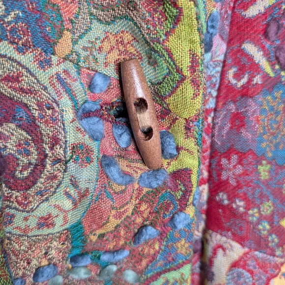 Soft Surroundings Patchwork Tapestry Jacket XS Textured - Picture 5 of 6